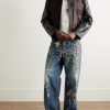 1981 Wide-Leg Trompe L'oeil Printed Jeans - OU 1981 Wide-Leg Trompe L'oeil Printed Jeans - OU