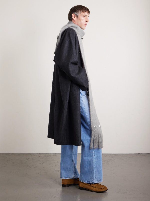 Kinna Skinny Fringed Mohair and Wool-Blend Scarf - OU Kinna Skinny Fringed Mohair and Wool-Blend Scarf - OU