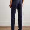 Straight-Leg Garment-Dyed Wool-Blend Trousers - BK