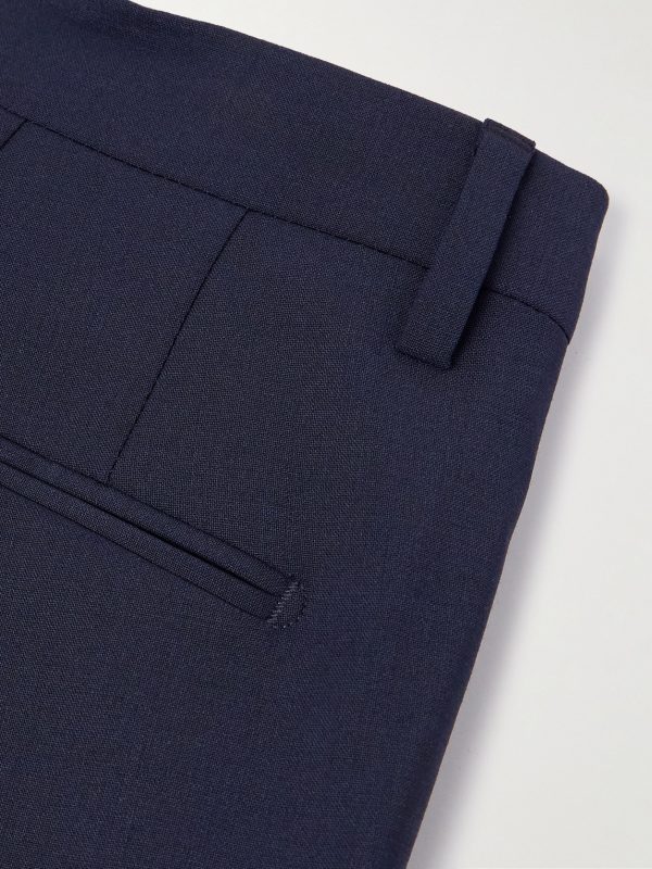 Straight-Leg Garment-Dyed Wool-Blend Trousers - CU