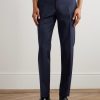 Straight-Leg Garment-Dyed Wool-Blend Trousers - FR