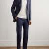 Straight-Leg Garment-Dyed Wool-Blend Trousers - OU
