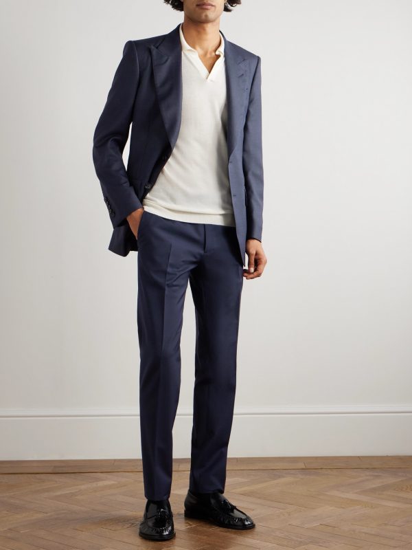 Straight-Leg Garment-Dyed Wool-Blend Trousers - OU