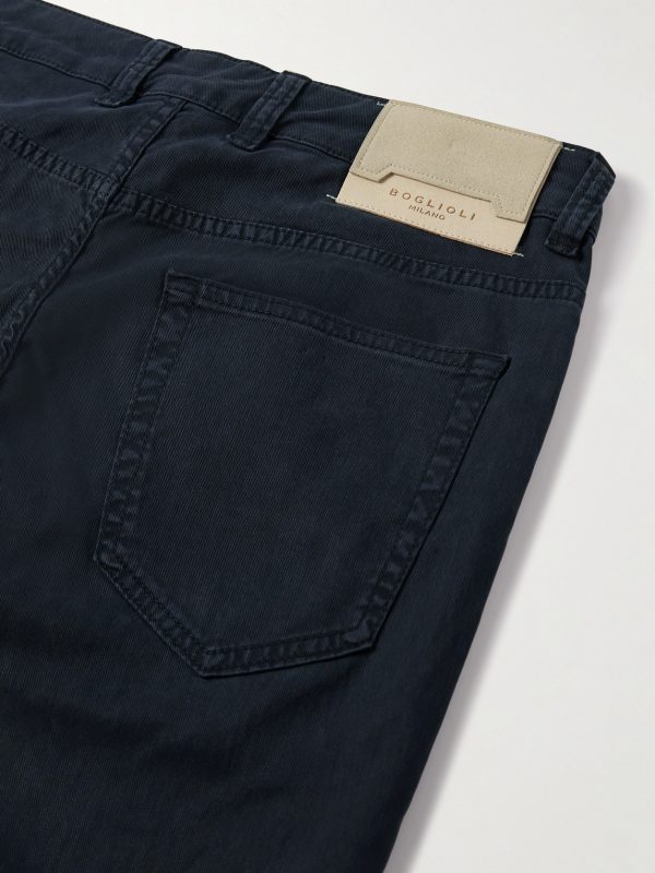 Slim-Fit Straight-Leg Cotton-Blend Twill Trousers - CU Slim-Fit Straight-Leg Cotton-Blend Twill Trousers - CU