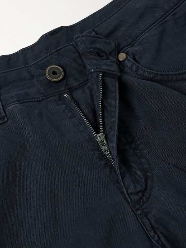 Slim-Fit Straight-Leg Cotton-Blend Twill Trousers - E1 Slim-Fit Straight-Leg Cotton-Blend Twill Trousers - E1