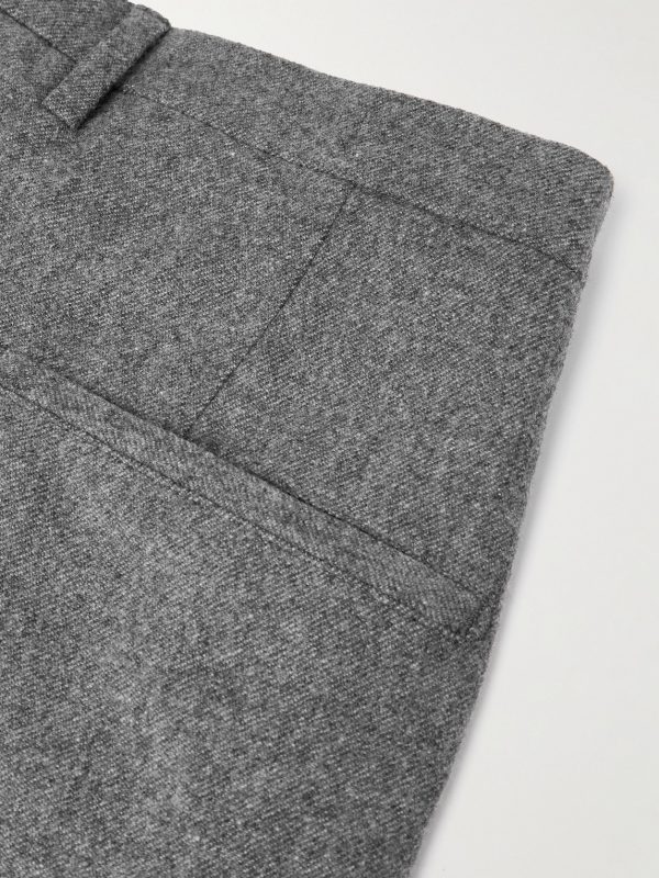 Straight-Leg Pleated Virgin Wool-Twill Suit Trousers - CU