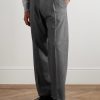 Straight-Leg Pleated Virgin Wool-Twill Suit Trousers - FR