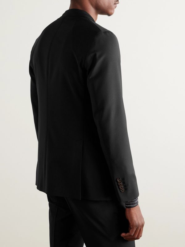 K-Jacket Unstructured Wool-Blend Crepe Suit Jacket - BK
