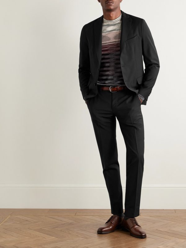 K-Jacket Unstructured Wool-Blend Crepe Suit Jacket - OU