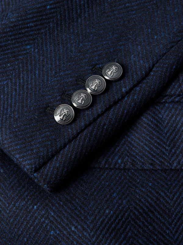 Herringbone Wool and Cashmere-Blend Blazer - CU Herringbone Wool and Cashmere-Blend Blazer - CU