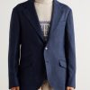 Herringbone Wool and Cashmere-Blend Blazer - FR Herringbone Wool and Cashmere-Blend Blazer - FR
