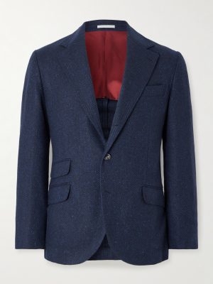 Herringbone Wool and Cashmere-Blend Blazer Herringbone Wool and Cashmere-Blend Blazer
