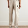 Straight-Leg Virgin Wool-Flannel Cargo Trousers - BK Straight-Leg Virgin Wool-Flannel Cargo Trousers - BK