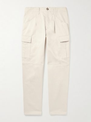 Straight-Leg Virgin Wool-Flannel Cargo Trousers Straight-Leg Virgin Wool-Flannel Cargo Trousers