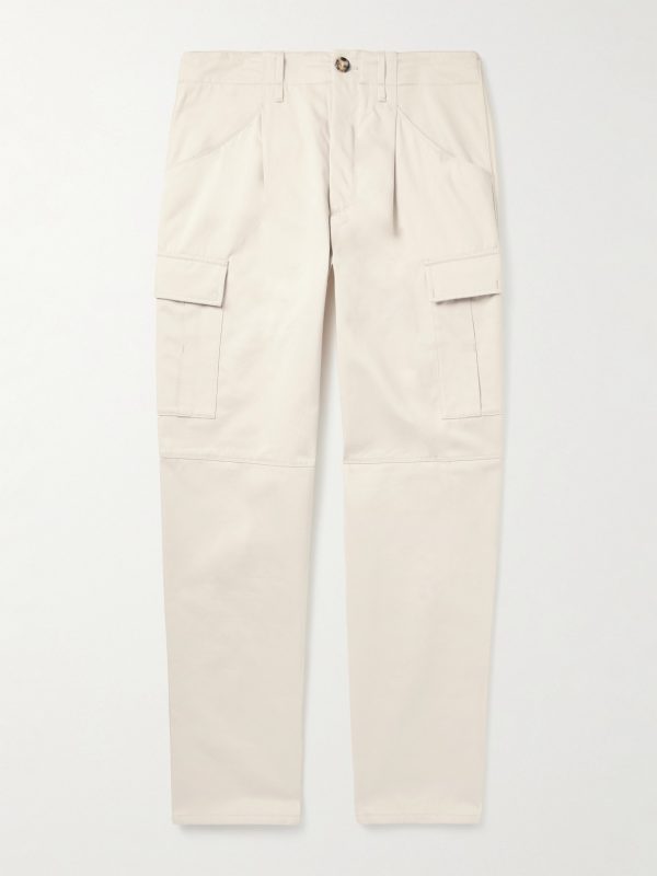 Straight-Leg Virgin Wool-Flannel Cargo Trousers Straight-Leg Virgin Wool-Flannel Cargo Trousers