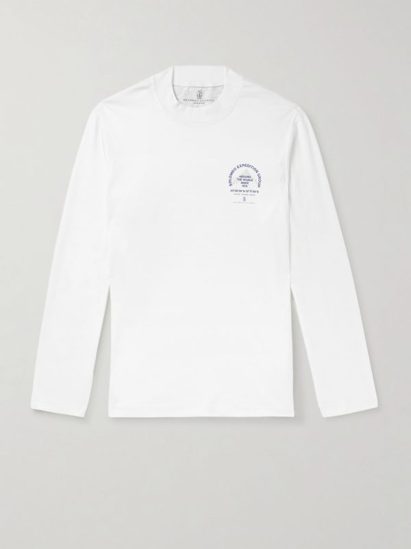 Slim-Fit Logo-Print Cotton-Jersey T-Shirt