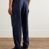 Straight-Leg Virgin Wool-Flannel Cargo Trousers - BK Straight-Leg Virgin Wool-Flannel Cargo Trousers - BK
