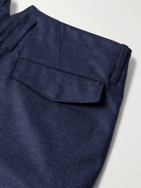 Straight-Leg Virgin Wool-Flannel Cargo Trousers - CU Straight-Leg Virgin Wool-Flannel Cargo Trousers - CU