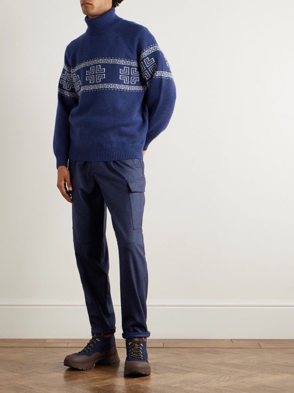 Straight-Leg Virgin Wool-Flannel Cargo Trousers - OU Straight-Leg Virgin Wool-Flannel Cargo Trousers - OU