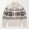 Intarsia-Knit Alpaca-Blend Cardigan Intarsia-Knit Alpaca-Blend Cardigan