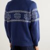 Intarsia-Knit Cashmere Rollneck Sweater - BK Intarsia-Knit Cashmere Rollneck Sweater - BK