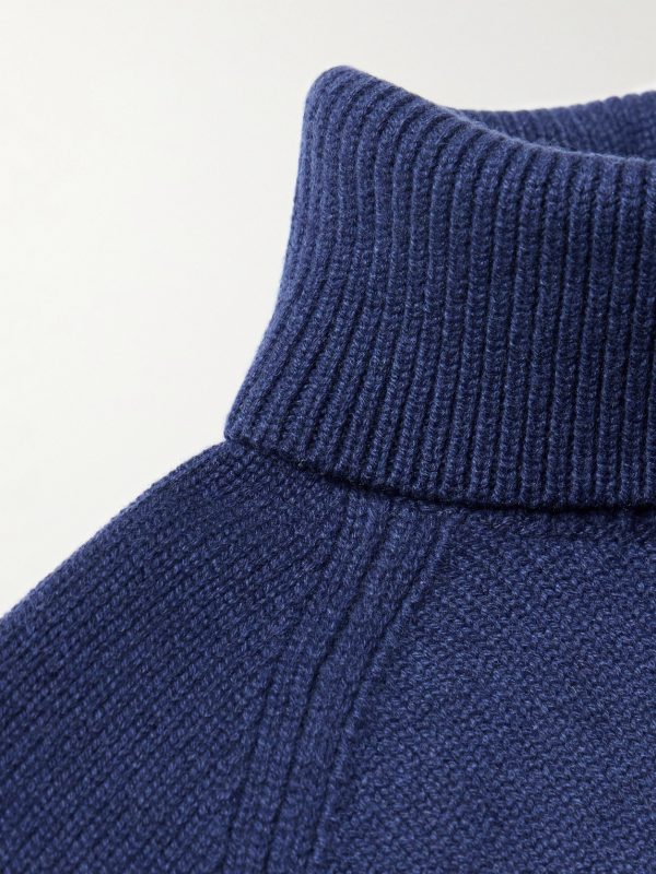 Intarsia-Knit Cashmere Rollneck Sweater - CU Intarsia-Knit Cashmere Rollneck Sweater - CU