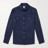Virgin Wool-Flannel Western Shirt