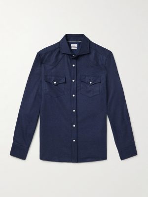 Virgin Wool-Flannel Western Shirt Virgin Wool-Flannel Western Shirt