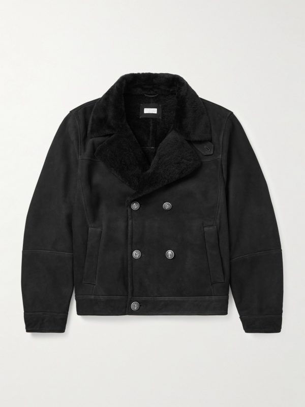 Double-Breasted Shearling Jacket Double-Breasted Shearling Jacket