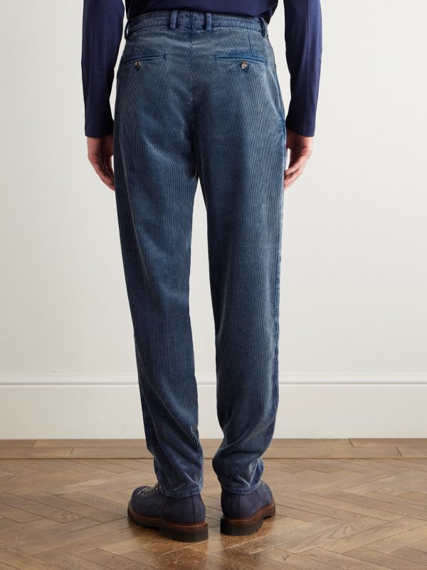 Tapered Cotton-Corduroy Trousers - BK
