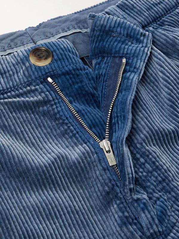 Tapered Cotton-Corduroy Trousers - E1