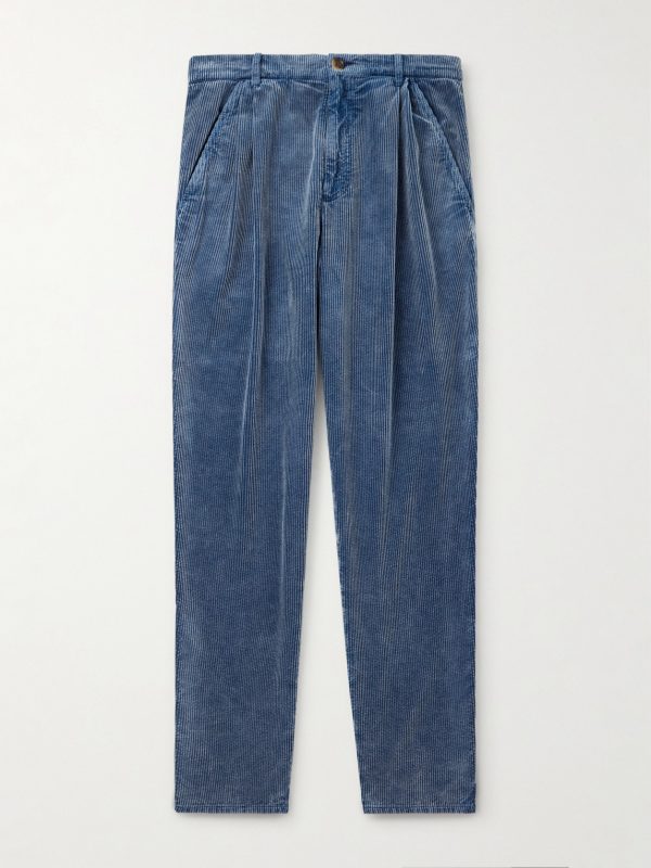 Tapered Cotton-Corduroy Trousers