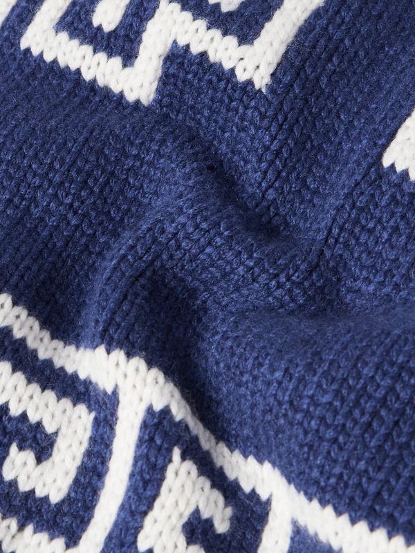Jacquard-Knit Cashmere Down Rollneck Cardigan - CU Jacquard-Knit Cashmere Down Rollneck Cardigan - CU
