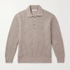Waffle-Knit Cashmere Polo Shirt Waffle-Knit Cashmere Polo Shirt