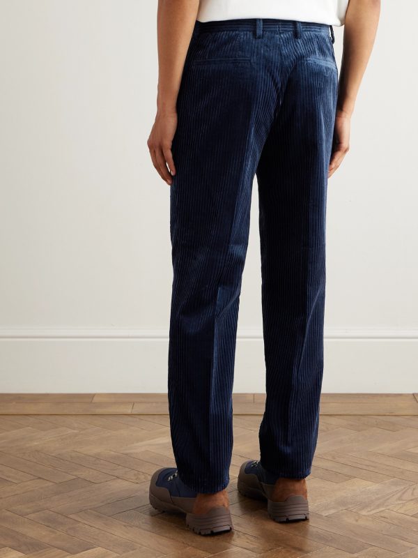 Straight-Leg Cotton-Corduroy Suit Trousers - BK Straight-Leg Cotton-Corduroy Suit Trousers - BK