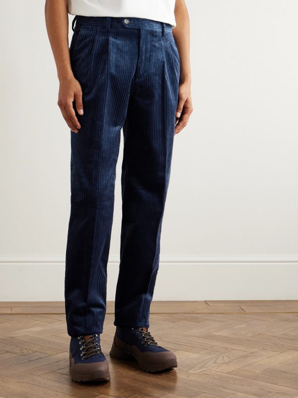 Straight-Leg Cotton-Corduroy Suit Trousers - FR Straight-Leg Cotton-Corduroy Suit Trousers - FR