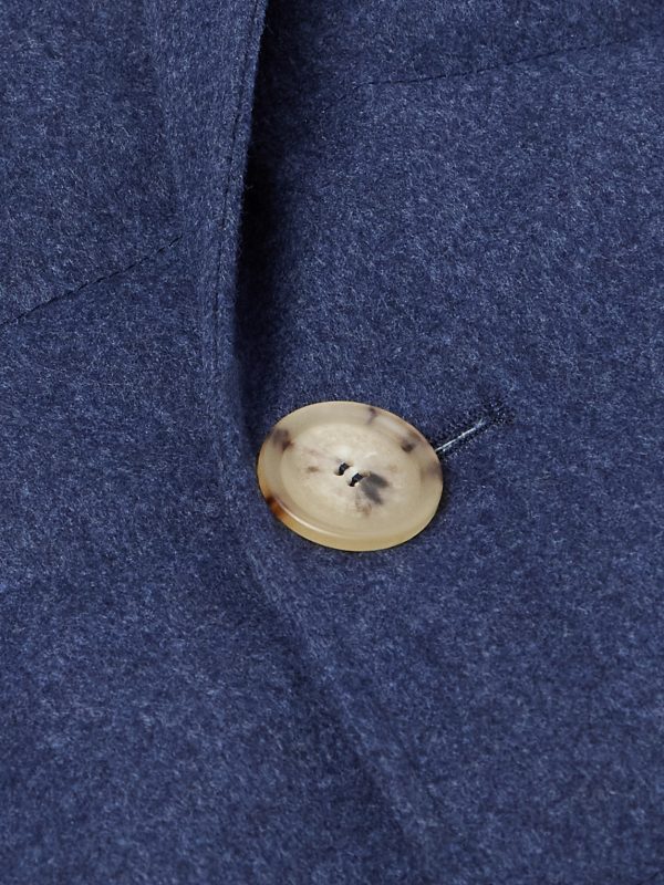 Double-Breasted Shearling-Trimmed Quilted Wool Down Coat - CU Double-Breasted Shearling-Trimmed Quilted Wool Down Coat - CU