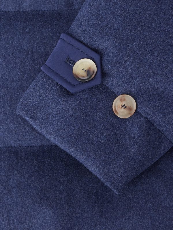 Double-Breasted Shearling-Trimmed Quilted Wool Down Coat - E1 Double-Breasted Shearling-Trimmed Quilted Wool Down Coat - E1