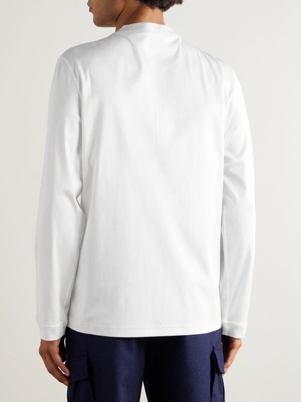 Slim-Fit Cotton-Jersey Henley T-Shirt - BK Slim-Fit Cotton-Jersey Henley T-Shirt - BK