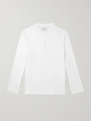 Slim-Fit Cotton-Jersey Henley T-Shirt