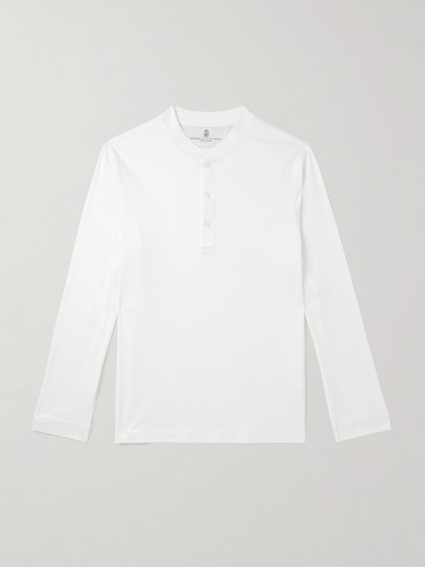 Slim-Fit Cotton-Jersey Henley T-Shirt Slim-Fit Cotton-Jersey Henley T-Shirt