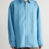 Soffia Oversized Striped Lyocell-Blend Shirt - FR Soffia Oversized Striped Lyocell-Blend Shirt - FR