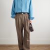 Soffia Oversized Striped Lyocell-Blend Shirt - OU Soffia Oversized Striped Lyocell-Blend Shirt - OU