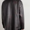 Laraw Oversized Leather Shirt Jacket - BK