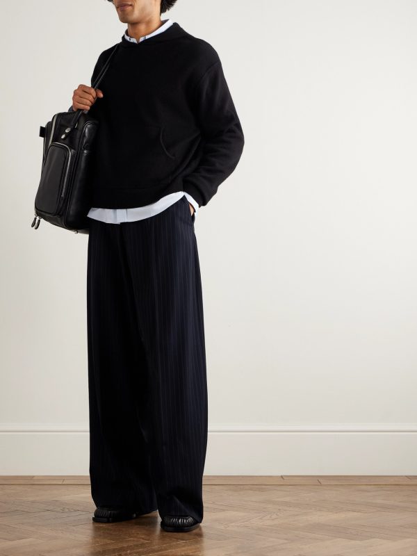 Logo-Appliquéd Cashmere-Blend Hoodie - OU Logo-Appliquéd Cashmere-Blend Hoodie - OU