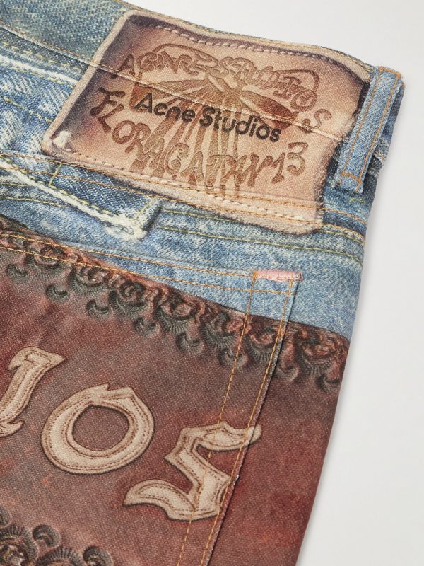 Trompe L'oeil Straight-Leg Brushed Jeans - CU Trompe L'oeil Straight-Leg Brushed Jeans - CU