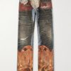 Trompe L'oeil Straight-Leg Brushed Jeans Trompe L'oeil Straight-Leg Brushed Jeans