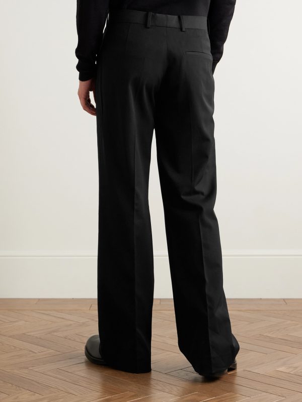 Flared Woven Trousers - BK