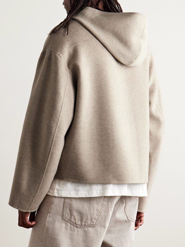 Doveria Double-Faced Wool and Cashmere-Blend Felt Hooded Jacket - BK Doveria Double-Faced Wool and Cashmere-Blend Felt Hooded Jacket - BK