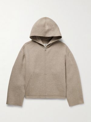 Doveria Double-Faced Wool and Cashmere-Blend Felt Hooded Jacket